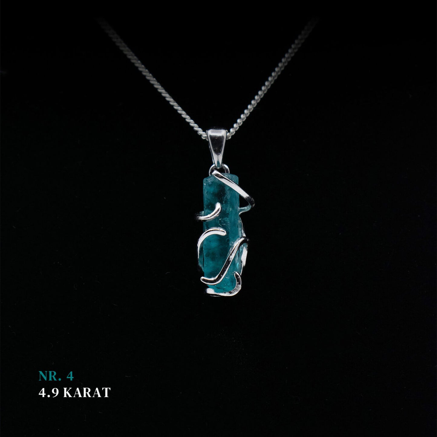 Blauer Apatit Halskette – Aquela Lumina