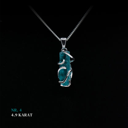 Blauer Apatit Halskette – Aquela Lumina