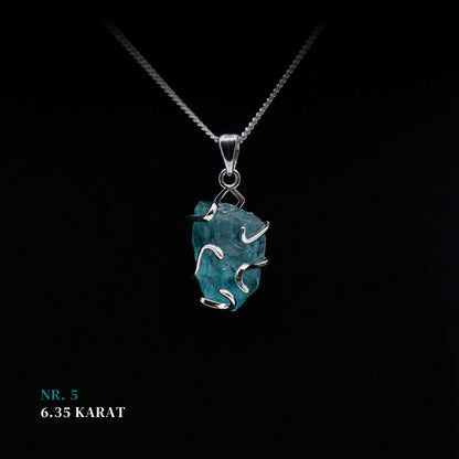 Blauer Apatit Halskette – Aquela Lumina
