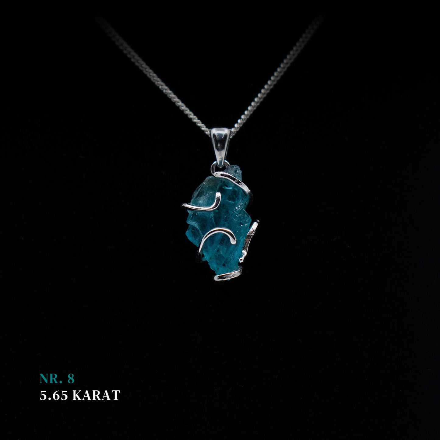 Blauer Apatit Halskette – Aquela Lumina