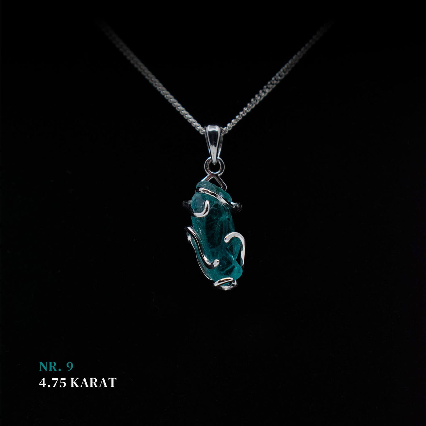 Blauer Apatit Halskette – Aquela Lumina