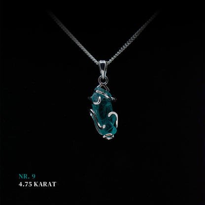 Blauer Apatit Halskette – Aquela Lumina