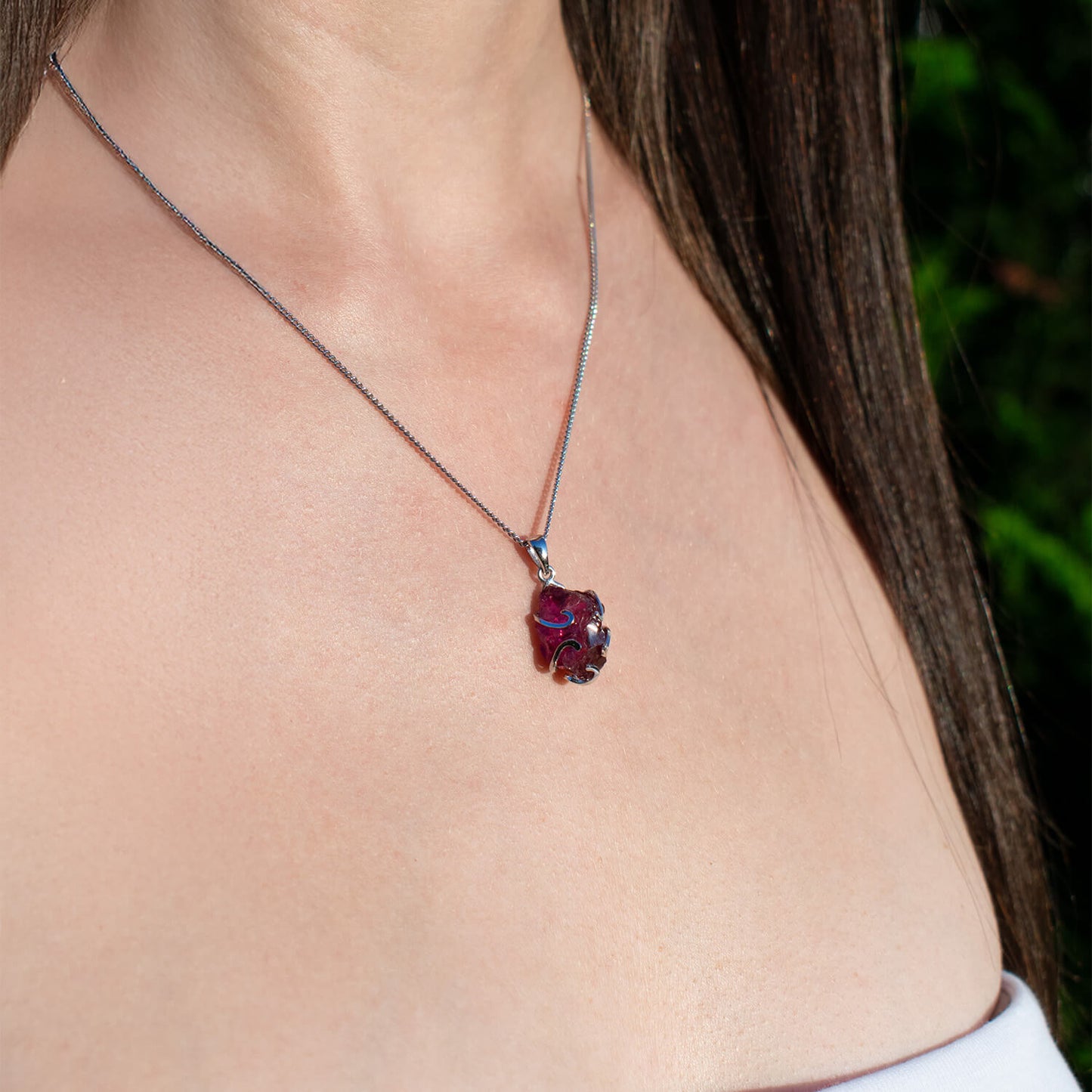 Rodolith Granat Anhänger – Rubra